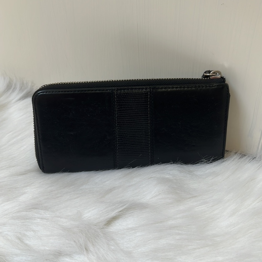 Coach Leather Zip Continental Wallet in Black - Picture 2 of 7